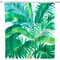 Okuna Outpost Tropical Shower Curtain Set with 12 Hooks, Leaf Bathroom Decor (70 x 71 in)